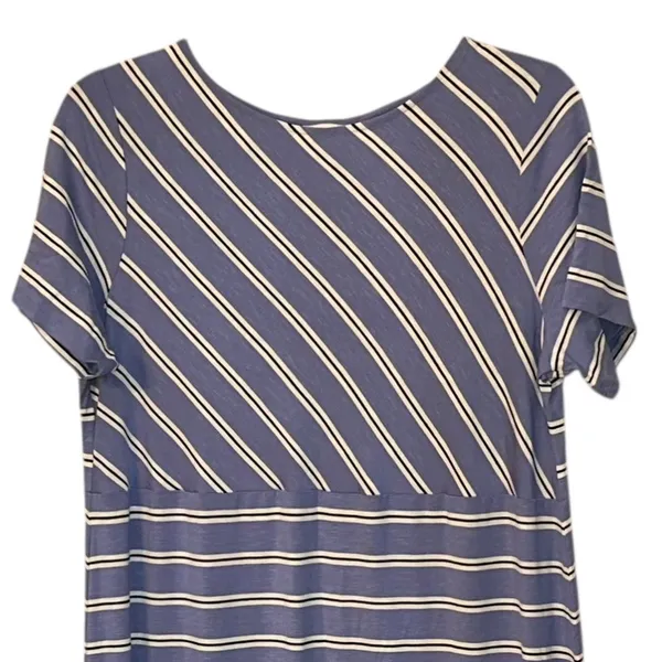 J.‎ Jill Multi Directional Stripe Short Sleeve Maxi Dress 1X Summer Sheath NWT - Image 2
