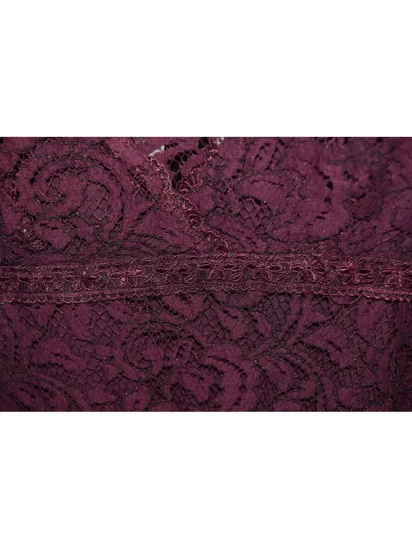 Kimchi Blue Urban Outfitters Burgundy Lace Mini Dress Size 4 V-Neck - Image 4