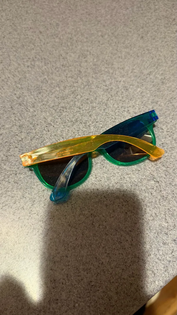 Green Frame Sunglasses with Colorful sides - Image 2