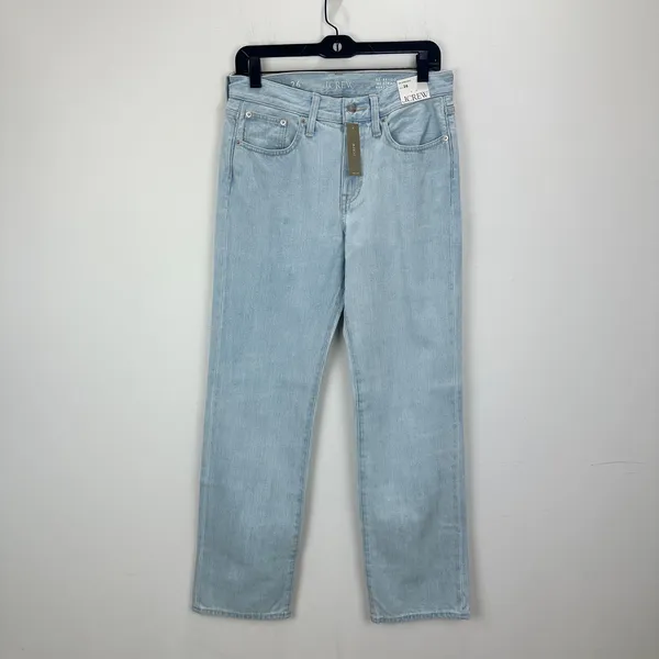 J.Crew Mid Rise Straight Jean Montauk Wash Light Blue Full Length US 26 NWT - Image 5