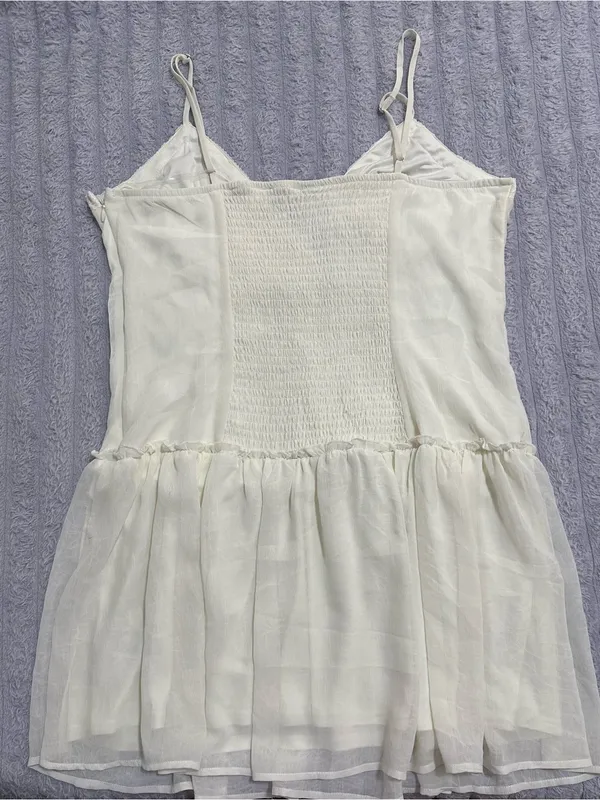 wild fable Ivory Button-Front Slip Dress - Image 8