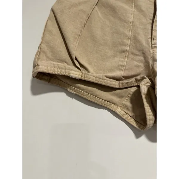 Free People All Yours Micro Shorts Sz:8 Light Brown utility-inspired cargo style - Image 10