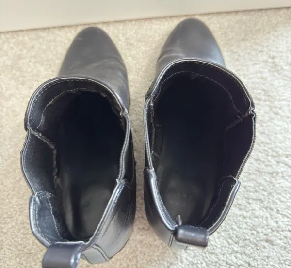 Black leather booties Size 9.5 - Image 4