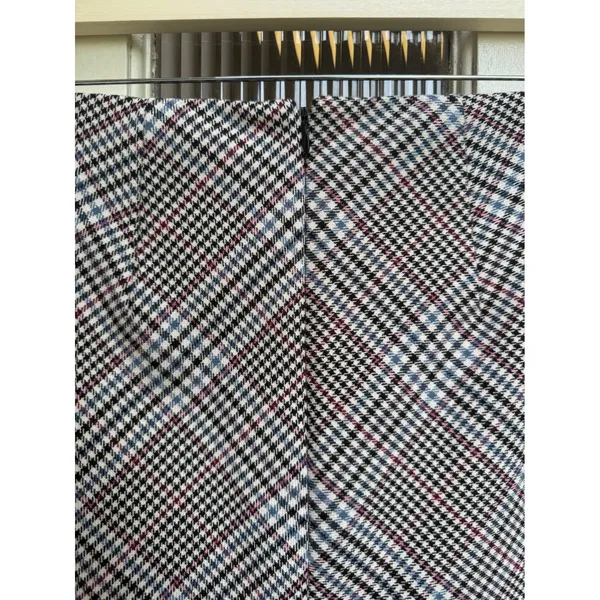 White House Black Market Plaid Zip Mini Skirt Womens Black Blue Burgundy Size 8 - Image 5