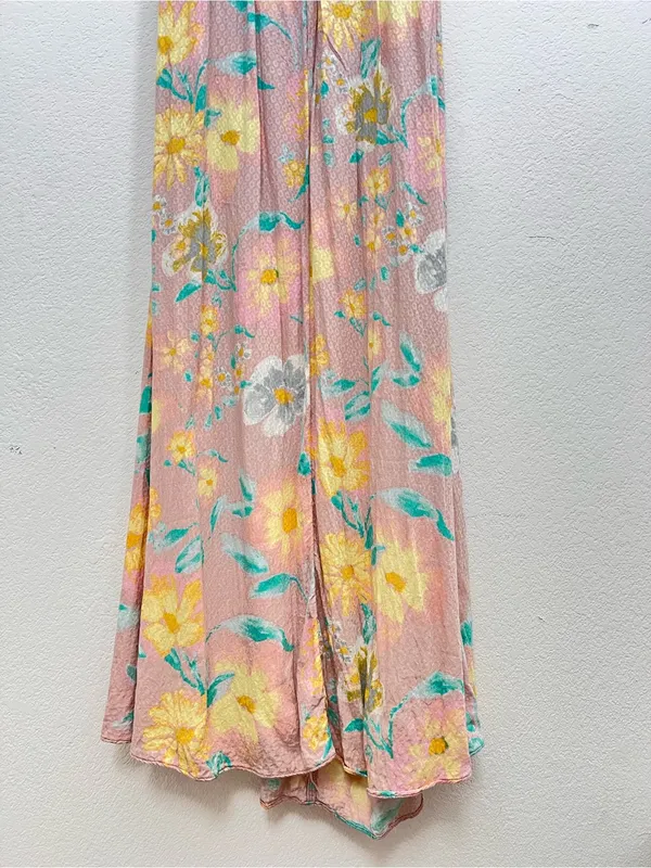Free People Wisteria Maxi Dress Small Pink Floral Sleeveless Boho Romantic - Image 5
