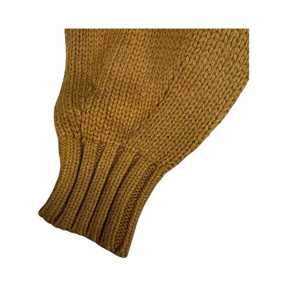 TOCXIN Cable Knit Cropped Cardigan Sweater XS Cotton/Wool Blend Cabincore Cozy‎ - Image 5