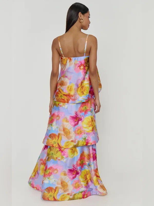 Show Me Your Mumu Ella Maxi Dress size Medium M Brushed Blooms Floral tier NWOT - Image 4