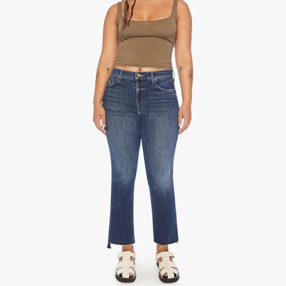 MOTHER The Insider Crop Step Fray‎ In Teaming Up Jeans Size 26 Boot Cut - Image 3