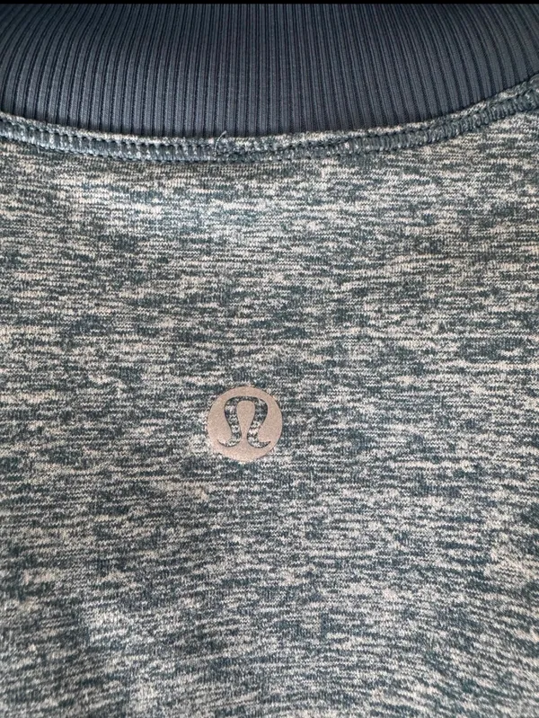 Lululemon Size 2 Always Alert 1/2 Zip Heathered Petrol Blue - Image 5