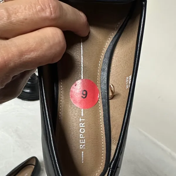Report Black Loafers with Gold Chain Detail - Image 10
