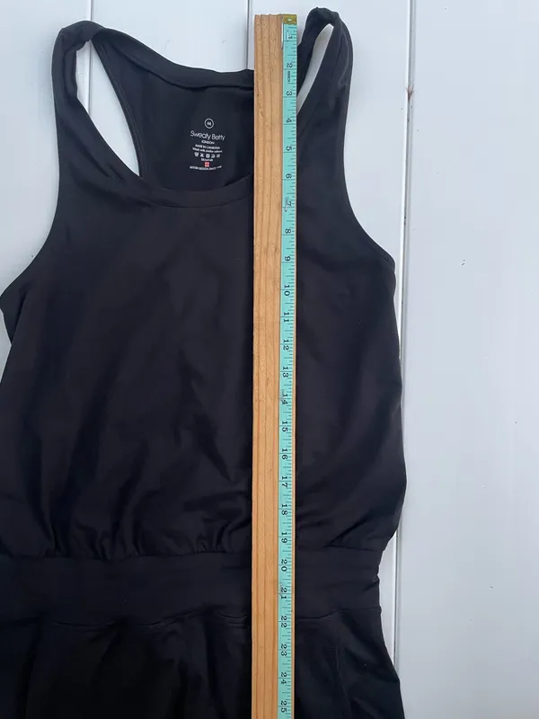 Sweaty Betty Jumpsuit Black Yoga One Piece, Size M, EUC - Image 10