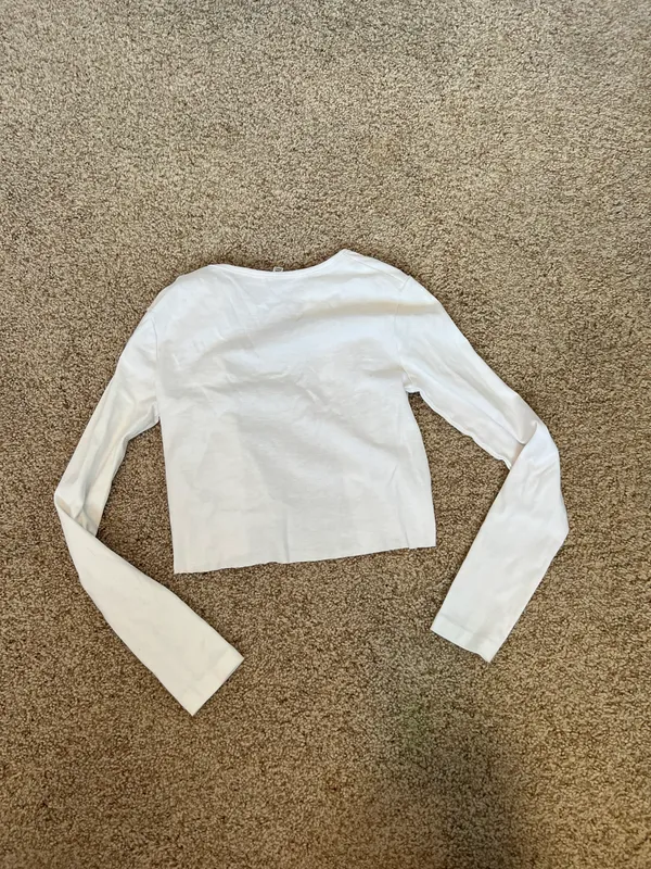 H&M White  Button-Up Cardigan - Image 2