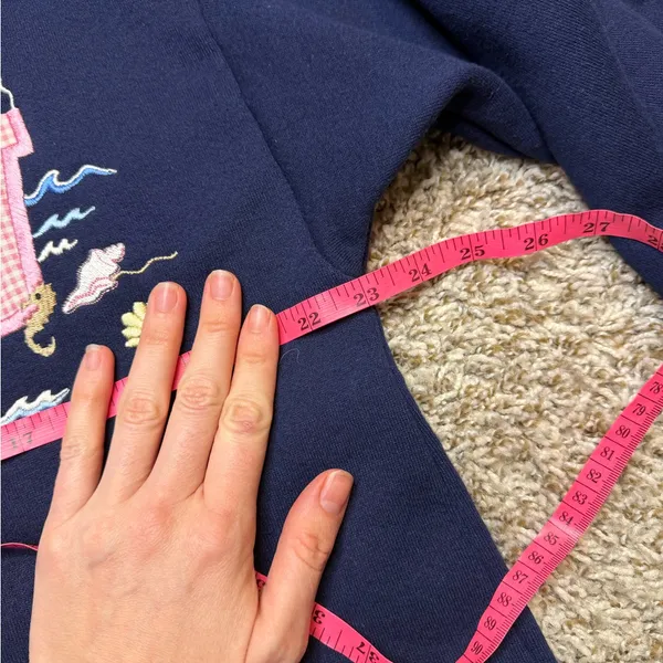 🐚✨‎ Vintage Navy Coastal Bucket Cardigan – Women’s 1X/2X ✨🐚 - Image 5
