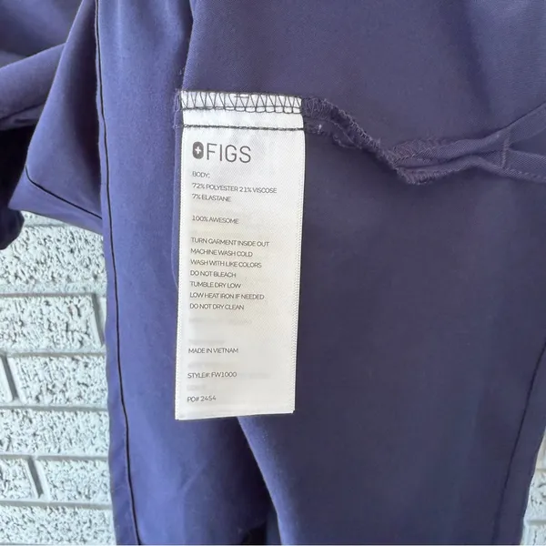 Figs Catarina One Pocket Scrub Top Navy Blue Size XL - Image 6