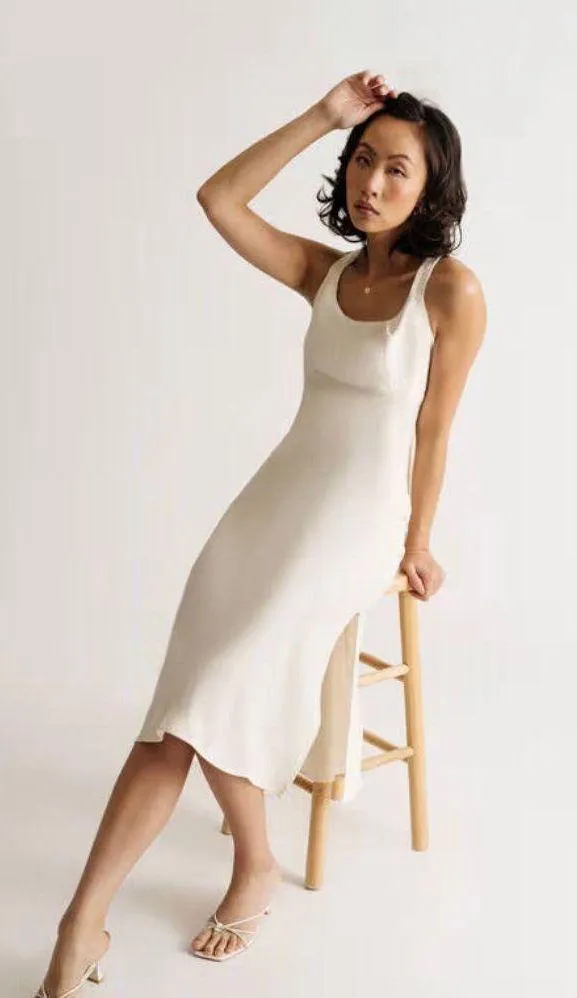 White Midi Dress - Image 3