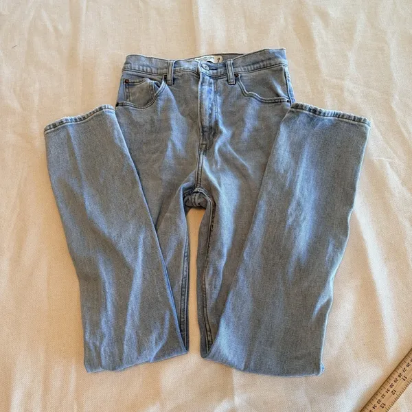 Abercrombie & Fitch 90s Slim Straight Ultra High Rise Curve Love Jeans 26/2 - Image 3