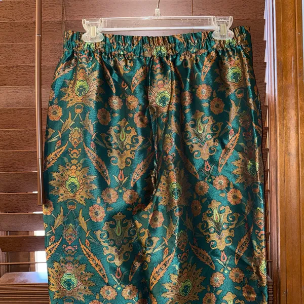 NWT $148 Anthropologie x Maeve Melyssa Floral Print Jacquard-Finish Trouser S - Image 13