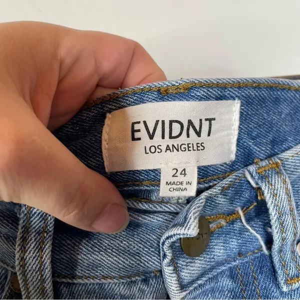 Evidnt Two Tone Jean‎ Mini Skirt Size 24 - Image 3