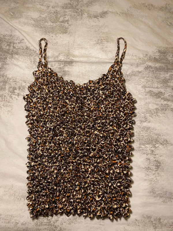 Y2K Brown Leopard Textured Stretch Camisole Size undefined - Image 2