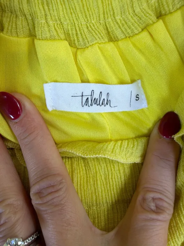 Talulah Yellow Tiered Maxi Dress with Adjustable Tie Straps - Image 5
