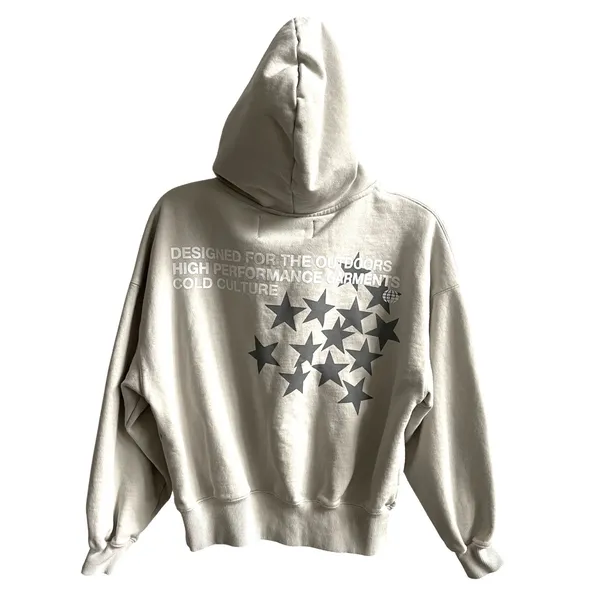 Cold Culture CCW Hoodie Unisex XS Stone‎ Star Graphic Streetwear Heavyweight - Image 6