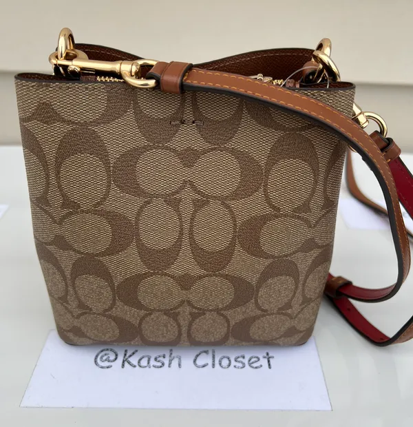 Coach Mini Town Bucket Bag In Signature Canvas -Rainbow - Image 2