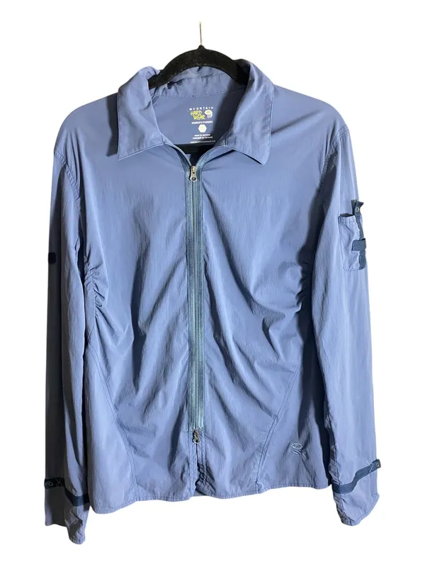 Mountain Hardwear Women’s 10 Lightweight Zip Up Jacket Blue Outdoor Sun Fishing - Image 2