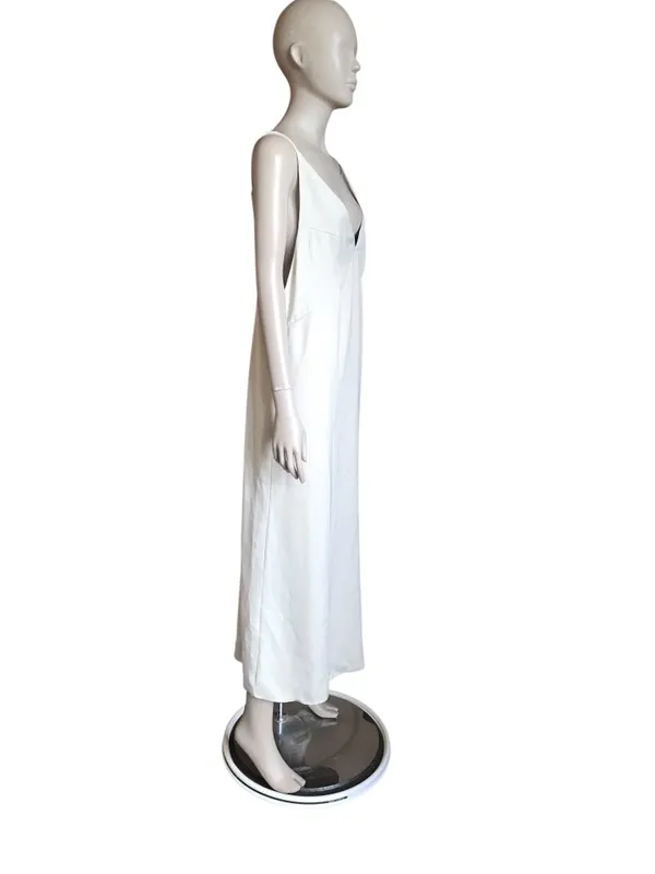 NWT ASOS Light Beige V Neck Dress - Image 4
