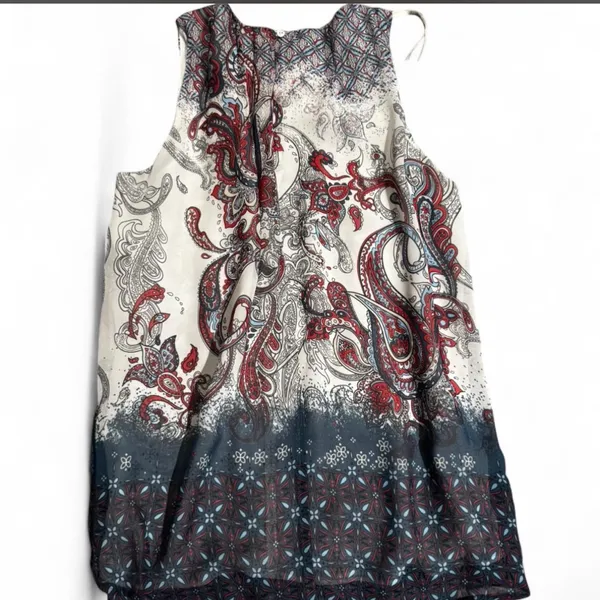 Daniel Rainn Red and Blue Paisley Blouse - Image 3