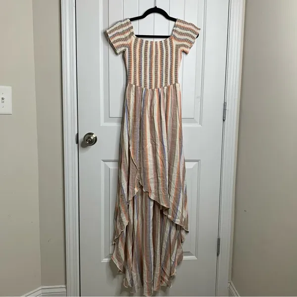 Show me your Mumu striped off shoulder willa smocked maxi dress‎ size medium - Image 4