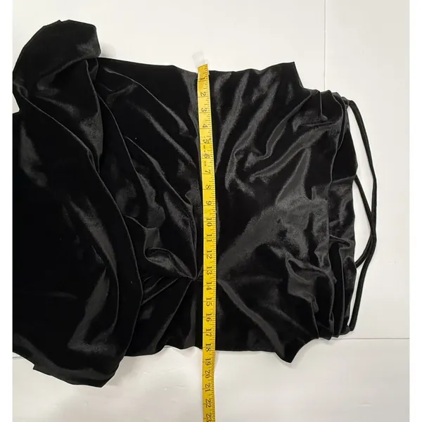 SHEIN Bae Black‎ Dress Velvet Spaghetti Strap 2XL Plus Prom Ruched Stretch New - Image 6
