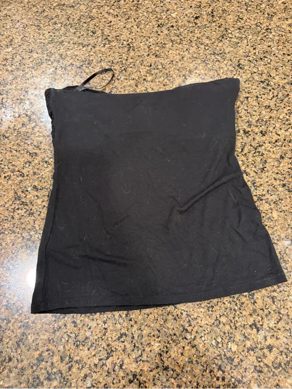 White House Black Market Black Strapless Twist-Front Bandeau Top - Size S - Image 3