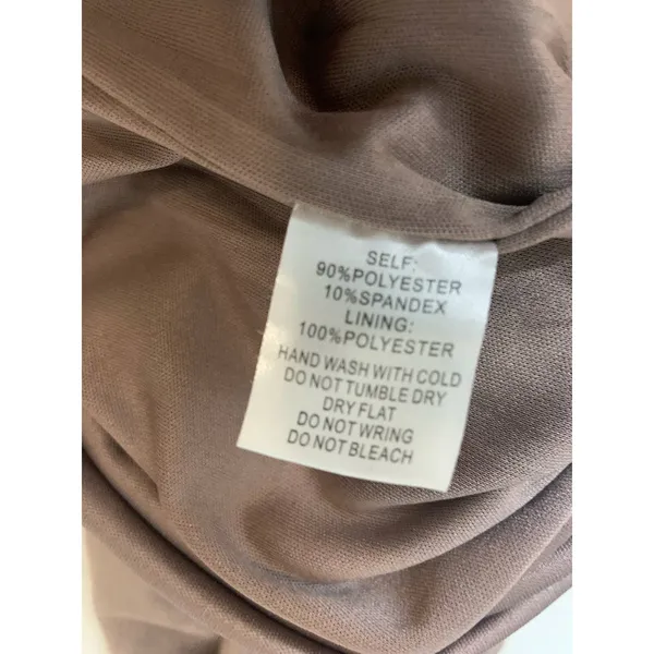 Women's Windsor Faux Suede Spaghetti Strap Party Dress Oatmeal Brown Size XS - Image 8