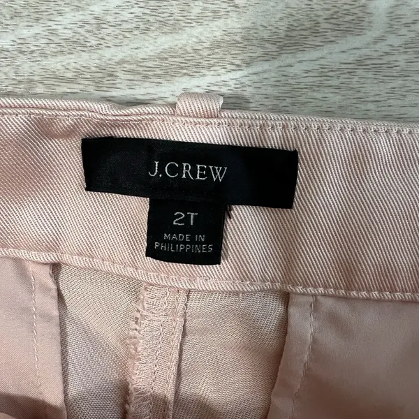 J. Crew Ingrid Pants Women's Size 2T Gramercy Twill Blush Pink Trousers BK256 - Image 9