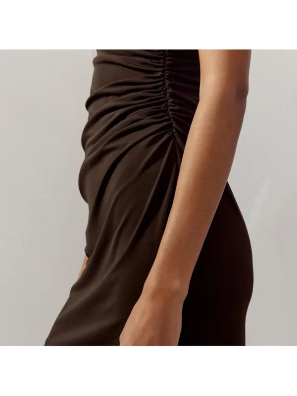 Zara Sleeveless Ruched Mini Dress - Image 2