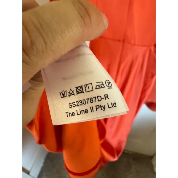 Significant Other Lara Bright‎ Orange Long Sleeve Satin Dress size US4 - Image 13