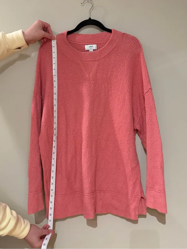 Aerie Pink Knit Oversized Sweater - Image 4