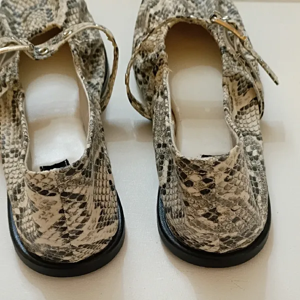 RACHEL Rachel Roy Snake Print Baby Doll Flats Size 8.5 - Image 4