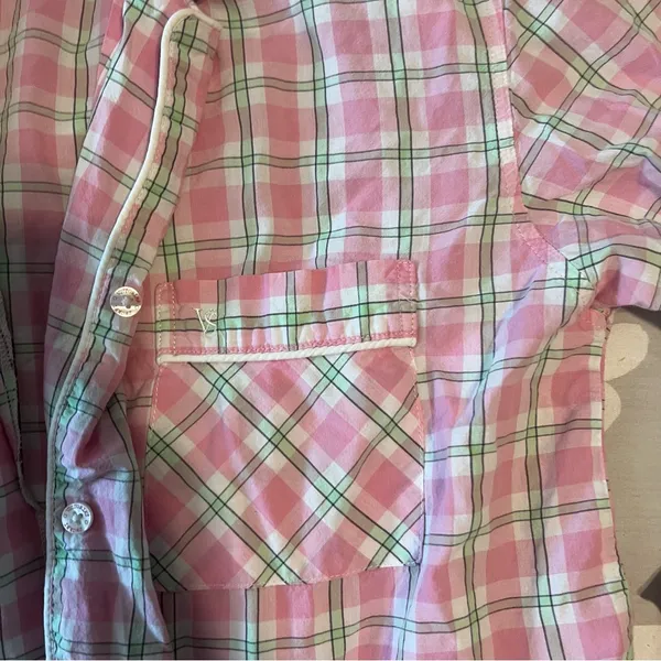 Victoria's Secret Pink Plaid Pajama Top - Image 3