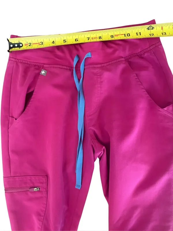 FIGS Zamora Joggers Scrub Bottoms Raspberry Sorbet Womens Size XXS Petite - Image 7