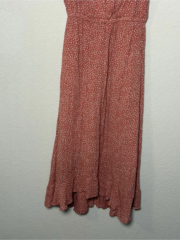 Abercrombie & Fitch XXS Rust Spotted Midi Dress Cottagecore Boho Prairie - Image 5
