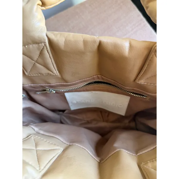 Stand Studio Rosanne Puffer Tote Camel Quilted Bag Designer Tan - Image 10