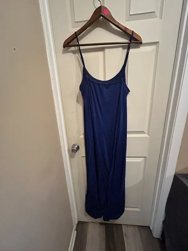 Chic Me Blue Slip maxi Dress with Spaghetti Straps - XL - Image 9