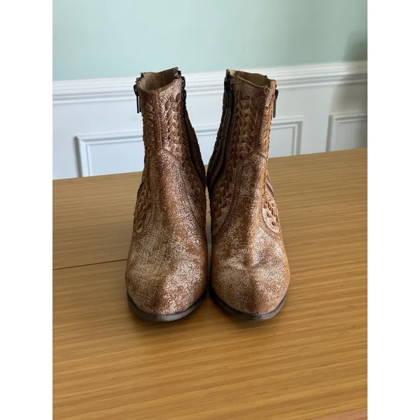 Circle‎ G by Corral Western Ankle Boots Womens 9 M Brown Braided Leather Cowboy - Image 2
