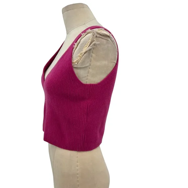 J.‎ Crew Cashmere-Blend Cropped Sweater-Tank Icy Rose Pink Size XXL - Image 7