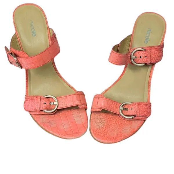 Nicole Open‎ Toe Pink Summer Sandals Size 8.5 - Image 2