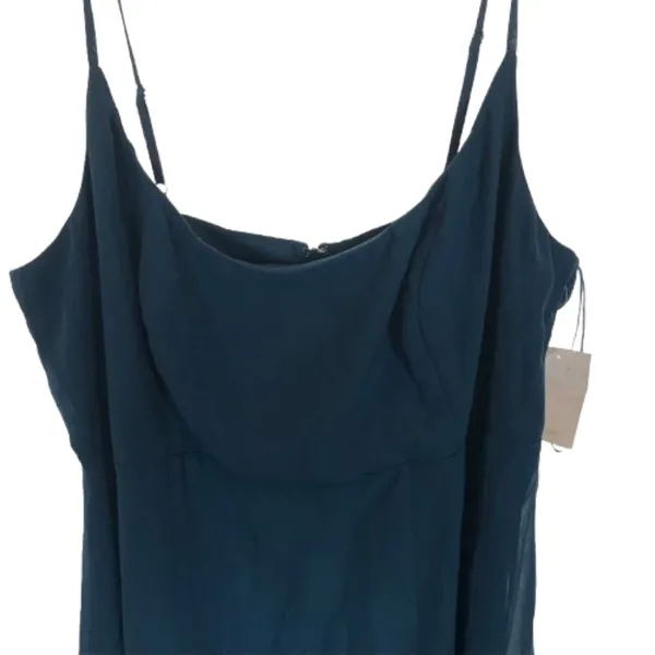 NWT Birdy Grey Womens Plus Size 2X Blue Grace Chiffon Maxi Dress with Slit NEW - Image 2
