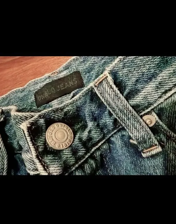 Uniqlo Wide Straight Jeans Womens 23 High Rise Relaxed Denim - Image 3