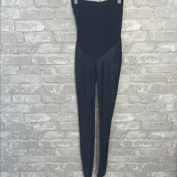SPANX Mama Maternity Faux Leather High Waisted Leggings Black Size XS #20201R - Image 3
