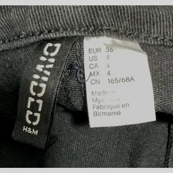 H&M Flare Wide-Leg Womens Black Jeans Size 4 - Image 2